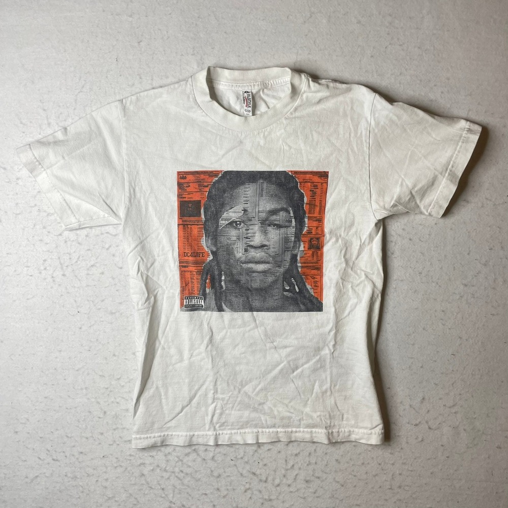 Meek‎ Mill American Apparel Graphic Tee White Rap Hip Hop Portrait Print Size S